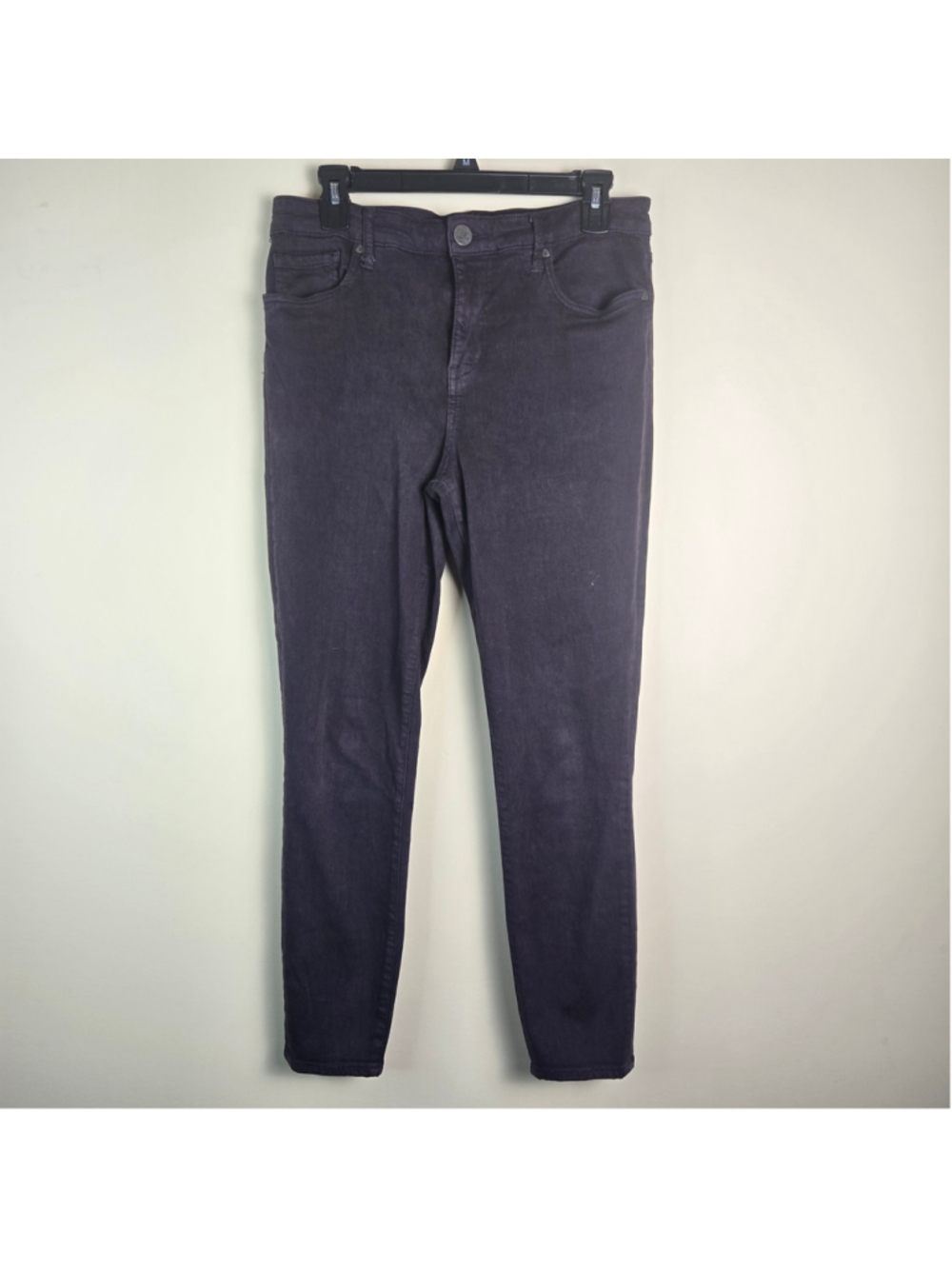 Women's KUT from the Kloth High Rise Ankle Skinny Jeans Black Size 10